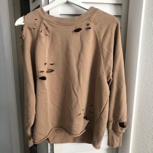 Arie x American Eagle Ripped Crew Neck Sweatshirt